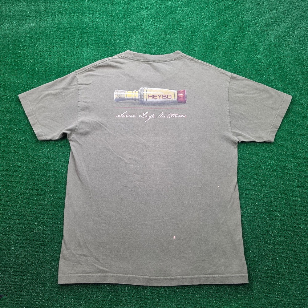 Heybo Outdoors Graphic Tshirt Mens Large Olive Seize Life Outdoors Duck Call